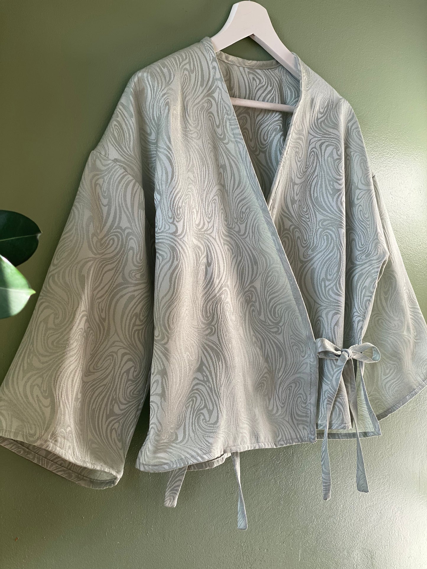 Minty Swirl Wrap Top