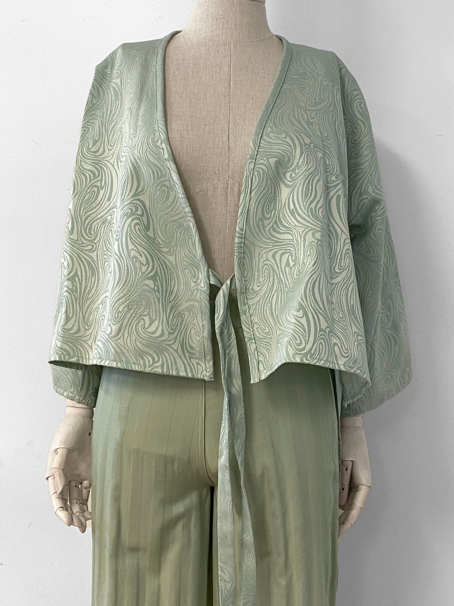 Minty Swirl Wrap Top