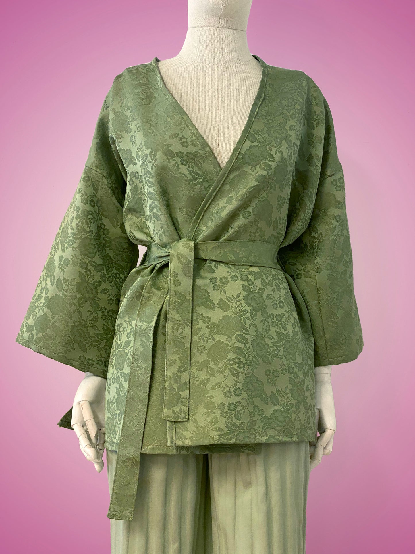Green Flower Kimono Jacket
