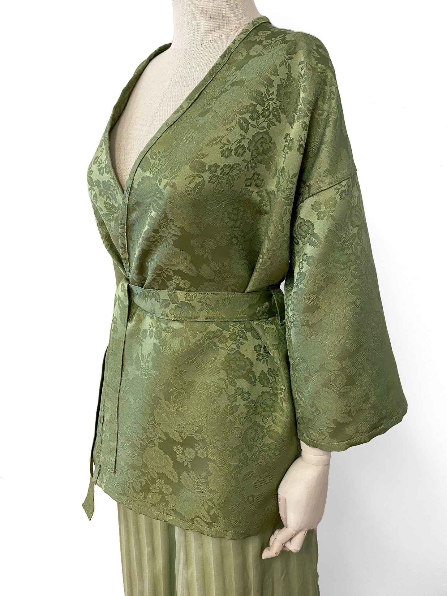Green Flower Kimono Jacket