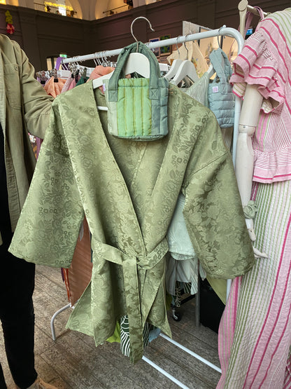 Green Flower Kimono Jacket