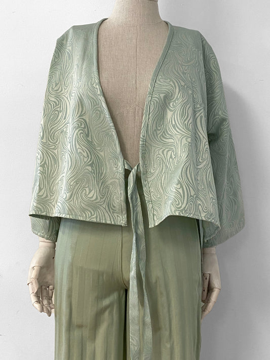 Minty Swirl Wrap Top